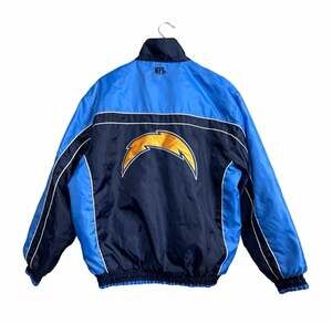 Vintage 90s NFL San Diego Chargers Full Zip Jacket Blue/Navy Football Size L